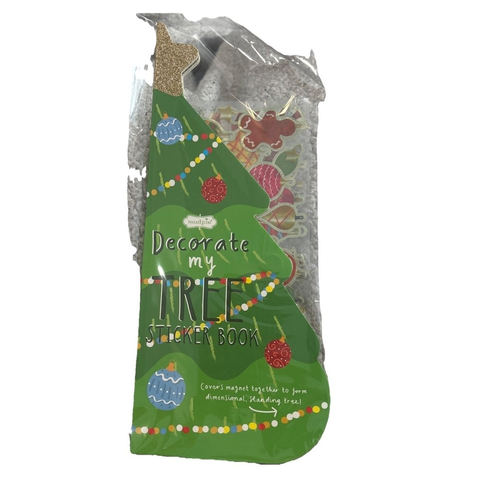 Mud pie Decorate My Tree Sticker Book, Christmas Stocking Stuffer Idea
